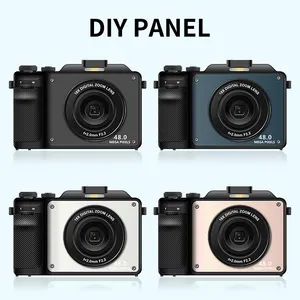 Nuovo Design 48 Mega pixel Retro videocamera Selfie Vlog fotocamera anteriore e posteriore Dual Lens schermo da 3 pollici