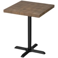 Table carrée en bois et métal pour salle à manger, cantine, table basse, chaise pour restaurant