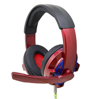 Casque de jeu stéréo, casque de jeu compétitif avec microphone, prise jack 3,5 mm, casque filaire supra-auriculaire