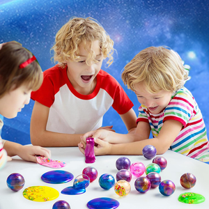 Lot de slime pour fêtes, Balle de slime Galaxie - Extensible, non collante, sans dégâts, anti-stress et jouets sûrs pour filles et garçons - Product Image 4