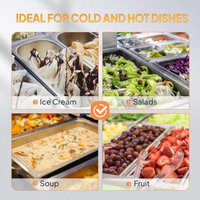 Goldfarbener Edelstahl Gastronormbehälter GN-Behälter Lebensmittelaufbewahrung Warmhaltebehälter für Buffet Restaurant Küche