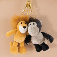 OEM ODM Marque Richy Porte-clés en peluche décoratif en forme de tigre de 15 cm, personnalisé, rembourrage en coton PP doux, unisexe, pour les 5-14 ans et plus
