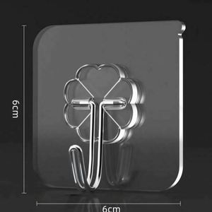 Transparent Stainless Steel Strong Self Adhesive Hooks Key Storage Hanger for Kitchen Bathroom <b>Door</b> Wall Multi-Function - Product Image 2