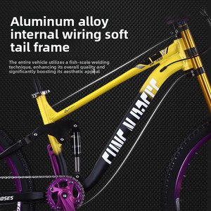 Vélo de montagne léger S60 <span class=keywords><strong>26</strong></span>/27,5 en alliage d'aluminium, 10 vitesses, fourche à air, freins à disque avant, pour la vente en gros transfrontalière - Product Image 3