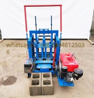 Moteur diesel manuel 2-45 4-45 mobile machine de fabrication de blocs de briques en ciment creux machine de fabrication de blocs de ponte machine de briques