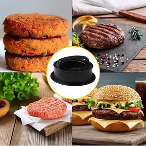 Presse à hamburgers 3-en-1 en plastique ABS de qualité alimentaire, antiadhésive et écologique, pour grillades de viande, moule à galettes de viande pour la cuisine - Product Image 5