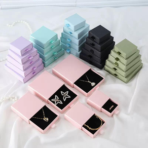 Caja de Joyería Personalizada con Cajón Deslizable, Color Rosa, de Lujo, para Pulseras, Collares, Anillos, Pendientes y Colgantes, Caja de Regalo - Product Image 2