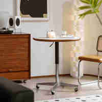 Table ronde réglable balcon mobile loisirs Table basse ensemble canapé Table d'appoint petite Table salon Table d'appoint en bois massif