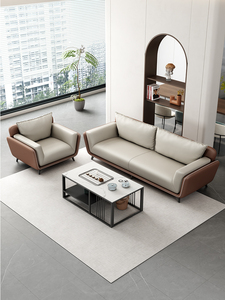 Juego de Sofás de Cuero Modernos y Lujosos para Oficina Comercial, Hogar, Sala de Estar, Uso en Hoteles y Exteriores, con Características Ajustables - Product Image 3