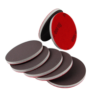 Disque éponge de ponçage flexible en oxyde d'aluminium 5 pouces, dureté moyenne, auto-agrippant, pour ponçage humide/sec de peinture automobile