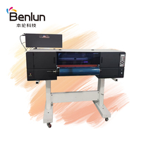Nouvelle imprimante UV à jet d'encre cylindrique 60 cm 2-en-1 avec laminateur pour matériaux souples DTF Roll-to-Roll pour étiquettes en cristal, sacs en plastique, cuir