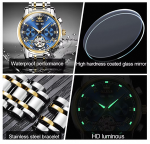 <span class=keywords><strong>Reloj</strong></span> de Pulsera Mecánico de Lujo con Logotipo Personalizado OEM 6607, <span class=keywords><strong>Reloj</strong></span> de <span class=keywords><strong>Hombre</strong></span> Automático con Fase Lunar Clásica y Elegante - Product Image 2