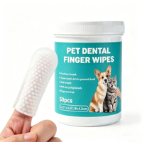 Lingettes jetables non tissées pour soins dentaires des animaux de compagnie, formule douce, haleine fraîche, 60 lingettes, vente en gros, personnalisables