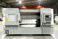 DL TCK600 Tour-fraiseuse CNC Fanuc horizontale à banc incliné, 3 axes, mono-broche, robuste, pour métaux, avec outils motorisés