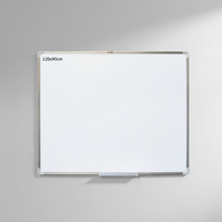 Tableau d'affichage magnétique effaçable à sec en acier avec design moderne et élégant, taille réglable, support mural pour la maison et le bureau