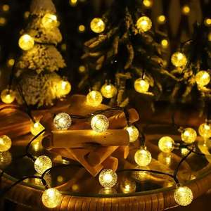 Lanterne de boule de cristal étanche pour l'extérieur, <span class=keywords><strong>guirlande</strong></span> lumineuse <span class=keywords><strong>solaire</strong></span> avec lampe féerique, décoration de jardin de Noël, IP65 - Product Image 3