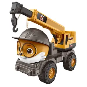 उच्च गुणवत्ता सिमुलेशन गिलहरी खुदाई खिलौना बच्चों के इंजीनियरिंग वाहन सीमेंट मिक्सर ट्रक खिलौना घर्षण खिलौना कार बच्चों के लिए