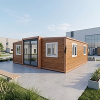 Maison conteneur extensible à double aile, isolée et économe en énergie, pour chambres d'hôtes de complexe hôtelier, hébergement de camping de vacances