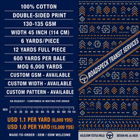 Tissu uniforme de transport en coton ciré imprimé sur mesure Nigéria 130-135 GSM 45 pouces 600 yards par balle