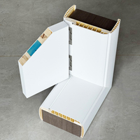 Porte intérieure en bois fini de haute qualité, luxueuse, en WPC PVC, étanche, à ouverture latérale, avec vitre, pour utilisation dans les toilettes