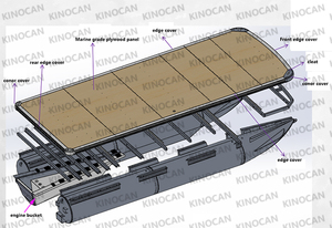 KinOcean 38FT Easy <strong>Float</strong> Aluminum <strong>Pontoons</strong> <strong>Tube</strong> for <strong>Pontoon</strong> <strong>Boat</strong> - Product Image 4