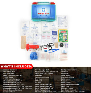 Botiquín de Primeros Auxilios Gauke en Estuche Rígido Azul para Oficina, Emergencias, Hogar, Auto, Escuela, Supervivencia, Camping y Deportes - Product Image 3