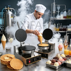 Máquina Eléctrica Comercial para Hacer Rollos de Huevo y Conos de Helado, Doble Cabezal, 1 Año de Garantía - Product Image 4