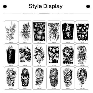 <span class=keywords><strong>Tatuaje</strong></span> Temporal de Hierbas con Diseño de Flor <span class=keywords><strong>Grande</strong></span>, Estilo Ins, Degradado, No Reflectante, Ecológico, No Tóxico, para Hombres y Mujeres - Product Image 3