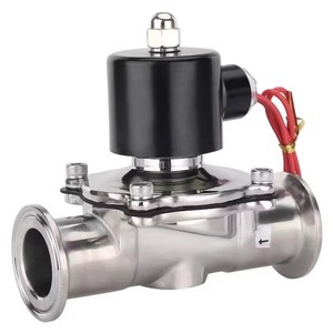 Electroválvula de Acero Inoxidable Sanitario SS316 de 12V CC/220V CA, DN15-50, Normalmente Cerrada, con Abrazadera - Product Image 5