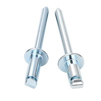 100 rivets aveugles à tête ronde en fer, norme nationale M2-M6, type ouvert, zingués bleus, anti-corrosion, pour machines OEM