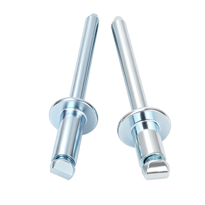 100 rivets aveugles à tête ronde en fer, norme nationale M2-M6, type ouvert, zingués bleus, anti-corrosion, pour machines OEM - Product Image 2