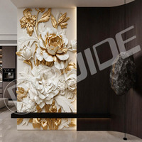 Planche en marbre PVC haute brillance, imperméable, résistante au feu, feuille de marbre UV pour la décoration murale de la salle de bain, du salon, de la cuisine