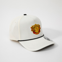 Casquette de baseball en coton premium avec bordure contrastante en corde, broderie d'équipe sportive, pour startups de mode streetwear