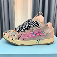 Sneakers plateforme de haute qualité, design rétro peint, chaussures décontractées unisexes, chaussures de skate confortables pour l'extérieur
