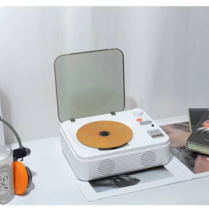 Lecteur CD portable rétro avec double haut-parleur, Bluetooth, lecteur audio HIFI de bureau avec télécommande, pour décoration intérieure ou cadeau - Product Image 3