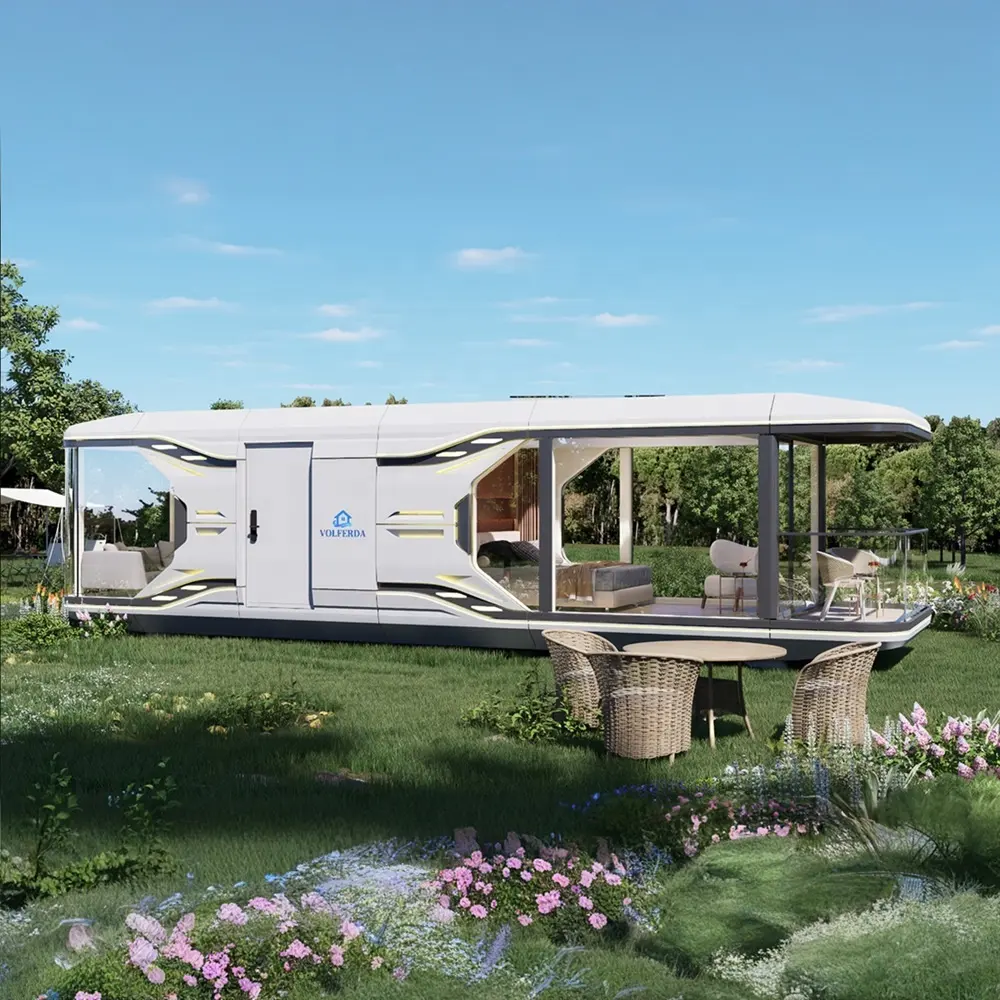 VOLFERDA E8 casa prefabricada 11,5 cápsula espacial diseño de Casa Cápsula de vida de lujo para complejo turístico Homestay