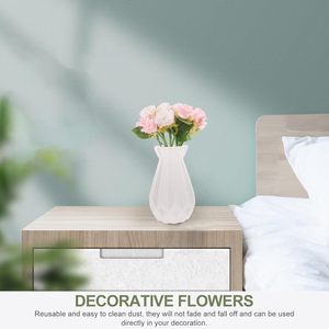 Ramo de 12 Flores Artificiales de Seda Hechas a Mano, para San Valentín, Día de la Madre, Hogar, Oficina, Fiestas, Bodas - Product Image 5