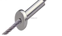 Acero inoxidable 316 3/16 "1/8" cuerda de alambre mangas protectoras Cable Barandilla Kits Hardware para postes de madera Barandilla de cubierta