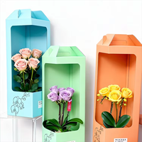 Boîtes d'emballage pour fleurs en papier cartonné imprimé de haute qualité, taille personnalisée, pour cadeaux de fleurs
