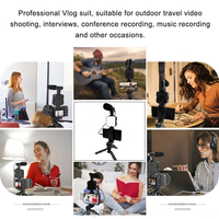 Kit LED per Vlogging con Logo/Confezione Personalizzabili: Luce Video con Microfono e Treppiede per Smartphone, YouTube, TikTok e Streaming Live