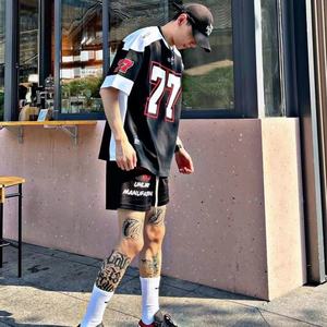 Manufacturer Customized O Neck Football <b>T</b> <b>Shirts</b> Custom Mesh Knitted Soccer Jersey <b>Men</b> <b>Cropped</b> Boxy Oversized <b>t</b> <b>Shirt</b> - Product Image 5