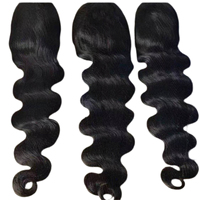 Perruques en cheveux humains 10A Lace Front 13x4, ondulées soyeuses, 18 20 22 24 26 28 30 32 pouces, noir naturel, perruques complètes