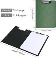 Carpeta Portapapeles A4 con Doble Clip Metálico, Textura Repujada, Plegable 360° °   Portapapeles Giratorio para Enfermería con Soporte para Bolígrafo