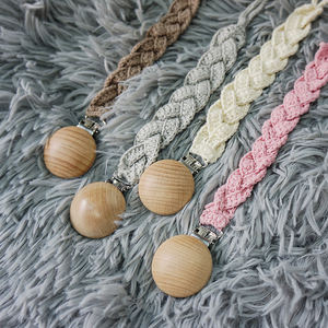 Clip de <span class=keywords><strong>chupete</strong></span> de algodón de ganchillo hecho <span class=keywords><strong>a</strong></span> mano YT BABY, soporte de <span class=keywords><strong>chupete</strong></span> personalizado para regalo de bebé - Product Image 2