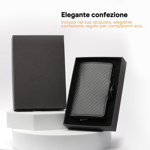 Porte-cartes en cuir Bronzi, 4 pouces, rétractable, antivol, pour usage quotidien - Product Image 3
