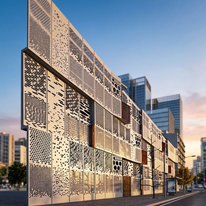 Panneau mural pare-soleil en métal perforé pour façade extérieure, écran de protection pour abri de voiture, balcon - Product Image 6