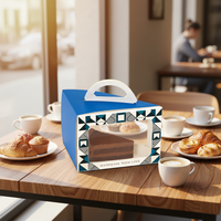 Boîte à gâteau triangulaire en plastique de qualité supérieure, emballage cadeau - Taille et impression personnalisées pour les supermarchés et les expositions