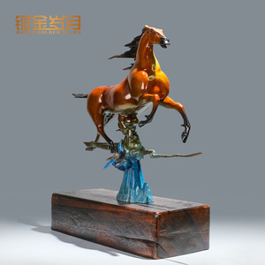 Copper Art Workshop Flying Horse Brass Ornament <b>Creative</b> Design Business <b>Gift</b> - Product Image 3