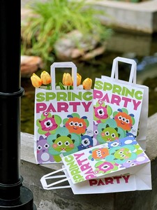 ถุงกระดาษคราฟท์รีไซเคิลรูปหมีขนาดเล็กเคลือบลามิเนตสำหรับใส่ตัวต่อเลโก้-มีตัวเลือกพิมพ์โลโก้ตามสั่ง - Product Image 3