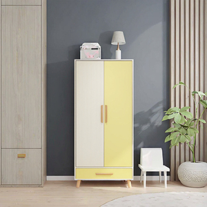 <span class=keywords><strong>Armadio</strong></span> Moderno Semplice a Due Ante <span class=keywords><strong>Bianco</strong></span>, Organizzatore <span class=keywords><strong>per</strong></span> Vestiti Bambina, Mobili <span class=keywords><strong>per</strong></span> Camera da Letto Ragazze, Uso Generale Casa, Porta in MDF, 5 Ripiani, Scuola - Product Image 3